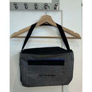 Subaru Insulated Lunch Bag Gray Black Embroidered Logo Thermal Cooler Tote Bag